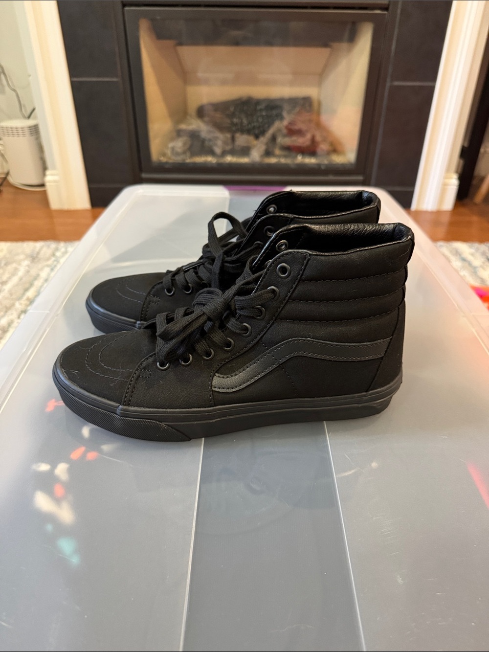 Unisex High-Top Skate Sneakers - Black